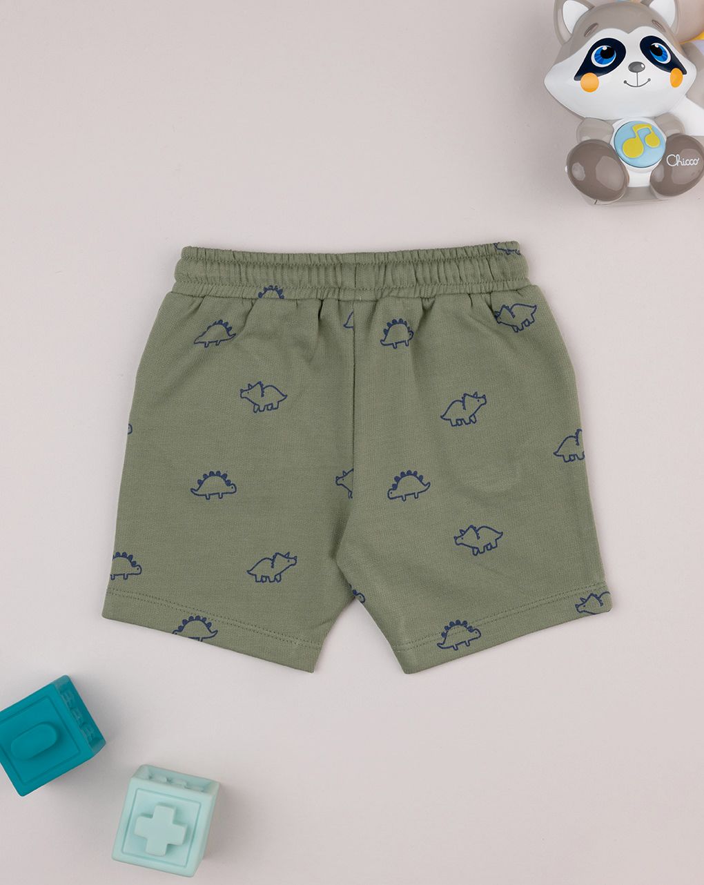 βρεφικό σορτσάκι χακί με δεινόσαυρους για αγόρι - Prénatal