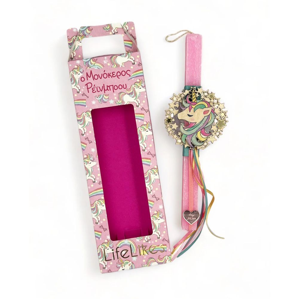 Lifelikes λαμπάδα ο μονόκερος ρέινμποου 04.21.00.000.3989 - Lifelikes