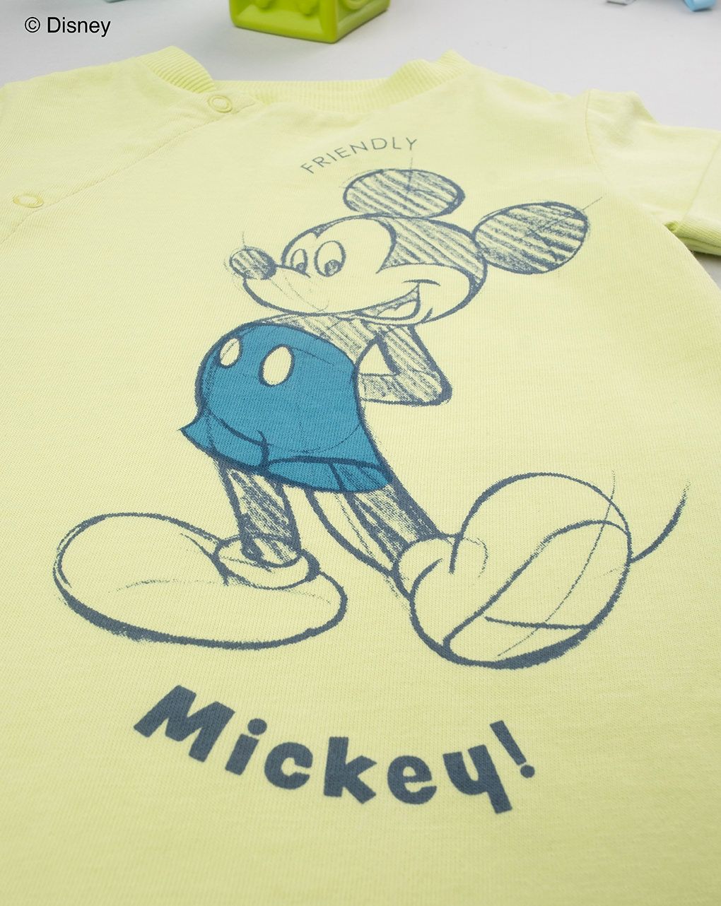 βρεφικό φορμάκι λαχανί με τον mickey για αγόρι - Prénatal