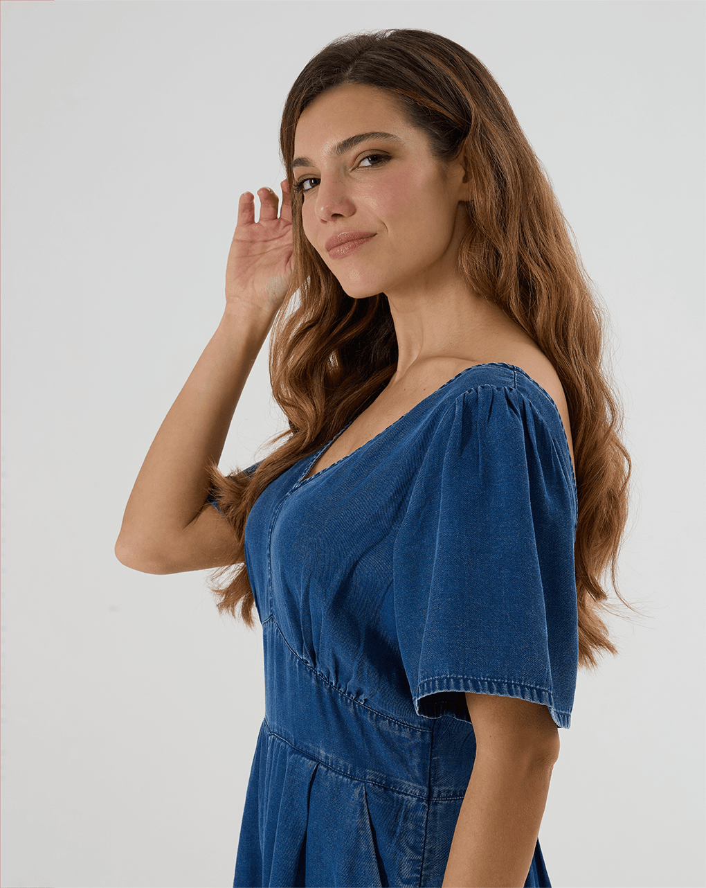 γυναικεία τζιν ολόσωμη φόρμα εγκυμοσύνης με σφηκοφωλιά - Prénatal