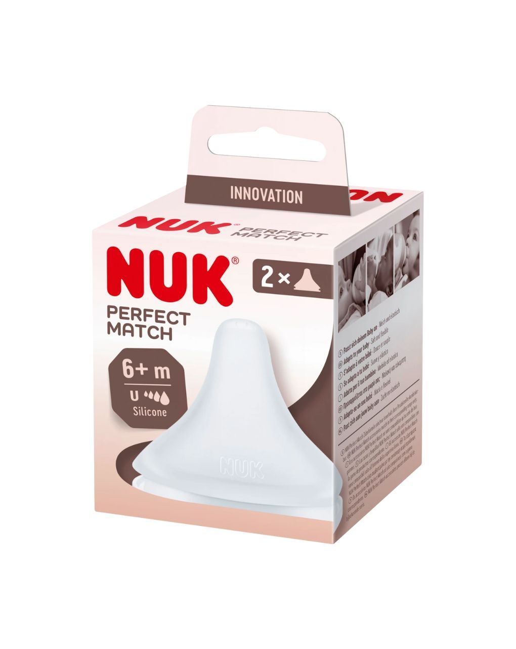 Nuk perfect match θηλή μαλακής σιλικόνης 2τμχ μέγεθος u 6m+ 10124031 - Nuk