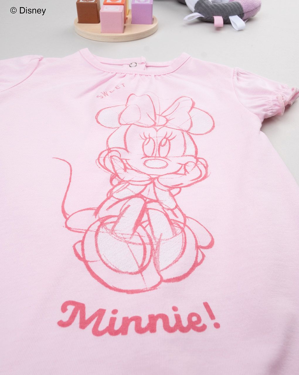 βρεφικό φορμάκι ροζ με τη minnie για κορίτσι - Prénatal