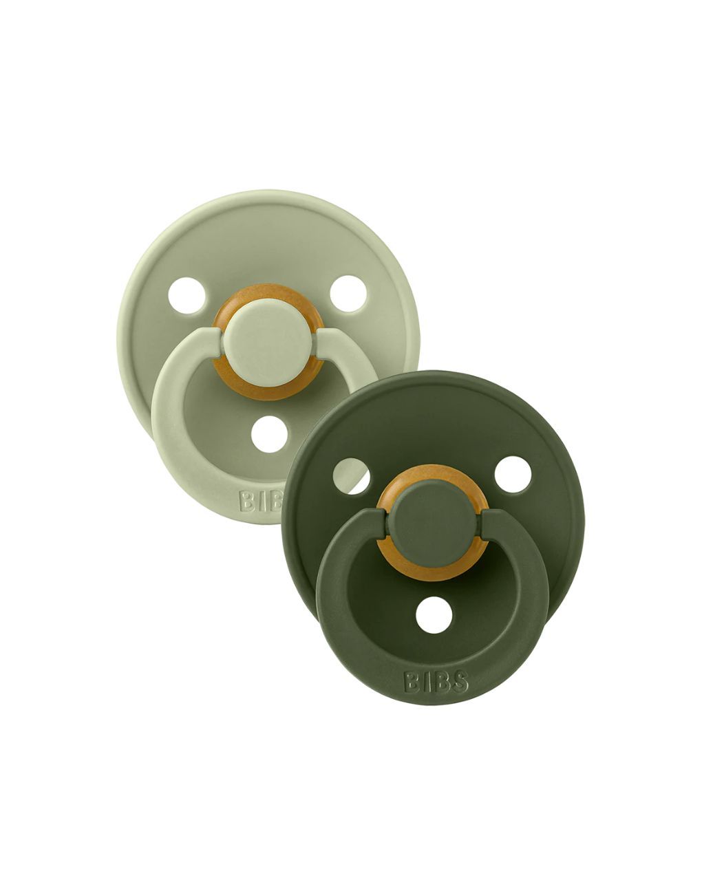 Bibs σετ πιπίλες colour 2τμχ καουτσούκ 18m+ sage/hunter green 130212