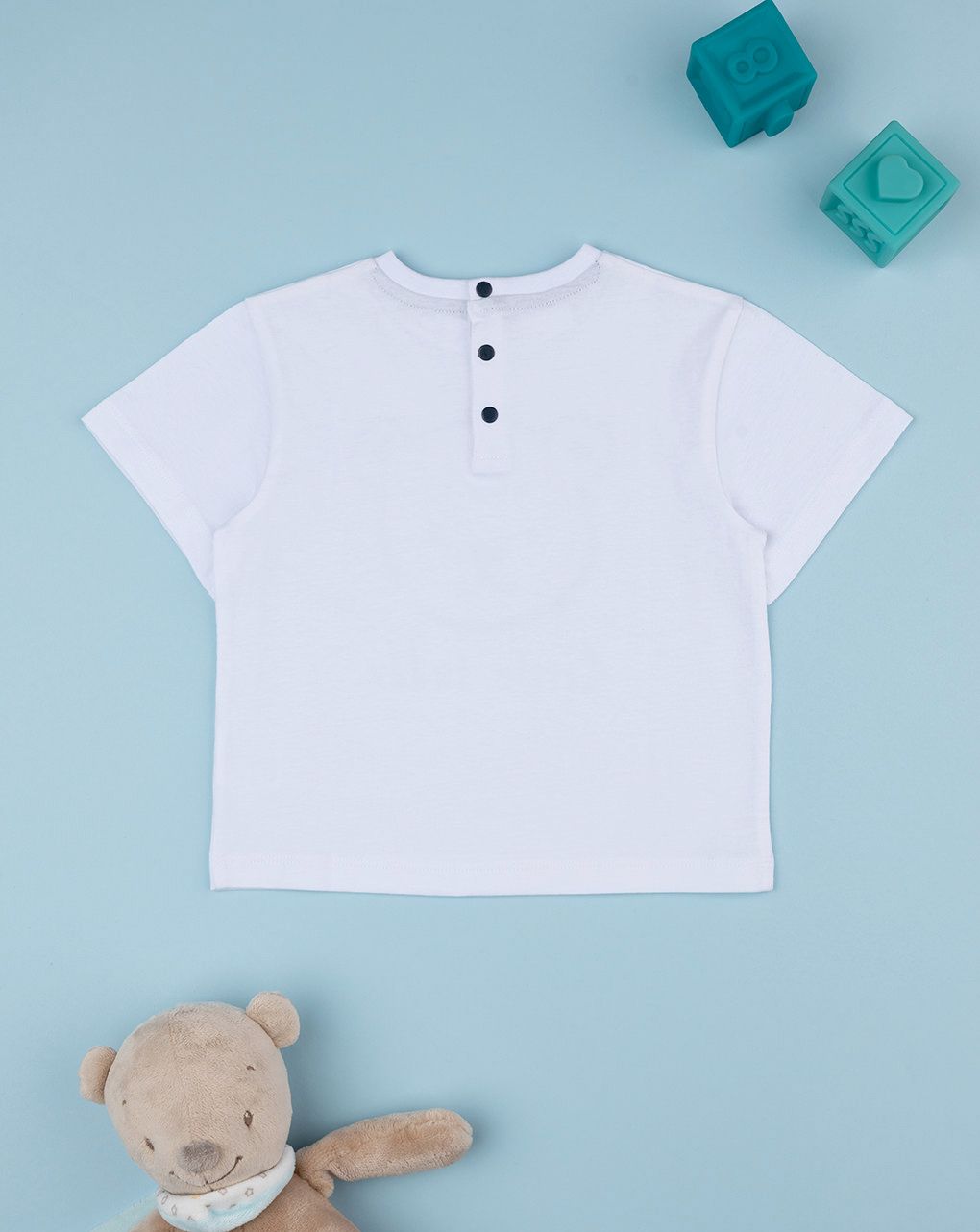 βρεφικό t-shirt λευκό little teddy για αγόρι - Prénatal