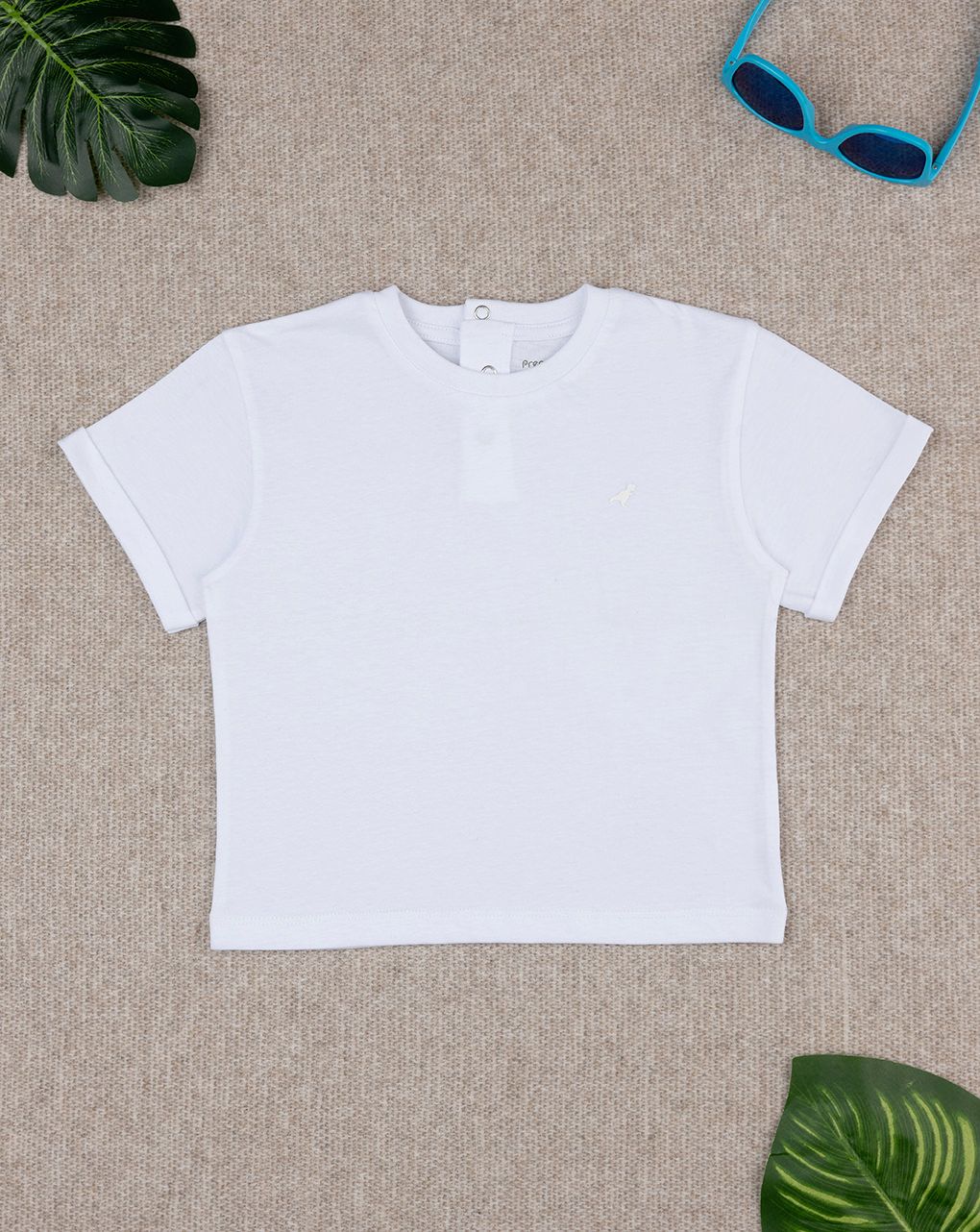 βρεφικό t-shirt λευκό με δεινόσαυρο για αγόρι - Prénatal