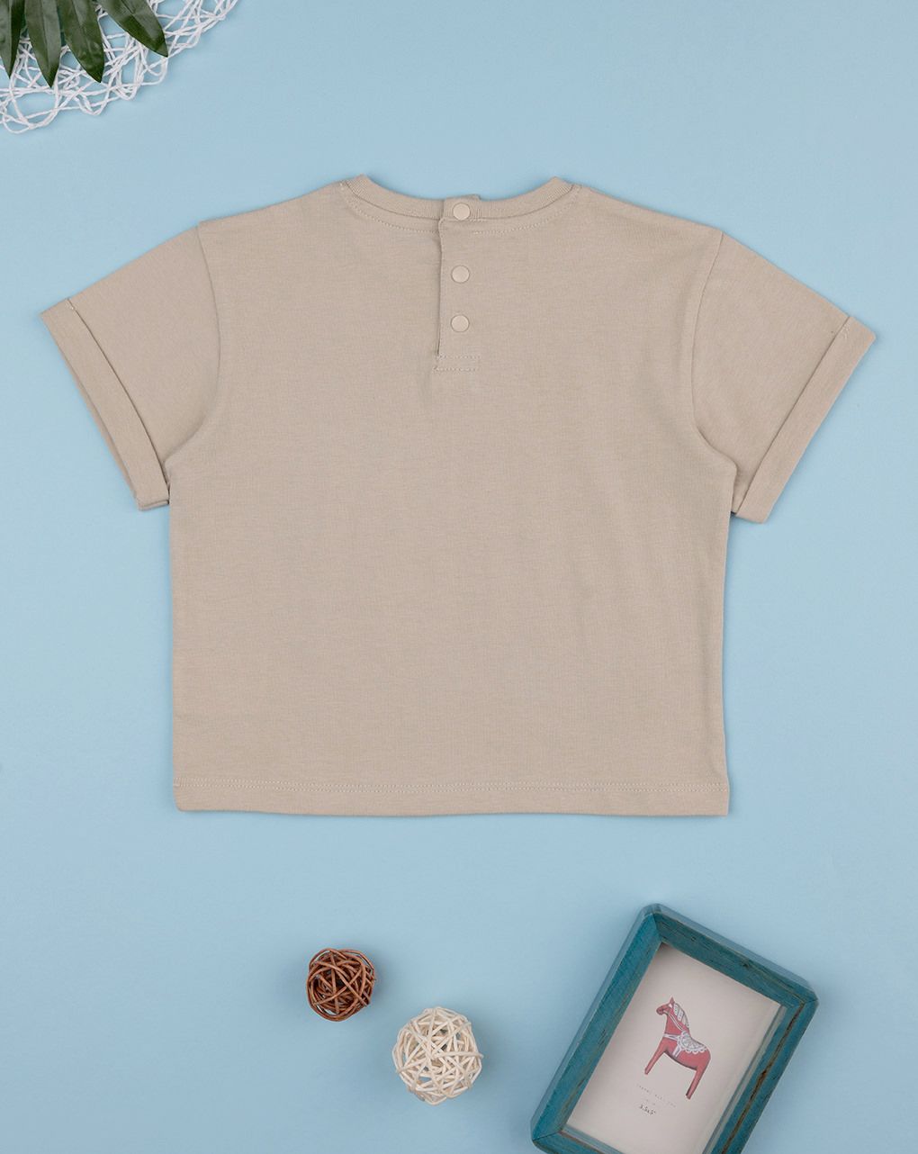 βρεφικό t-shirt καφέ με δεινόσαυρο για αγόρι - Prénatal