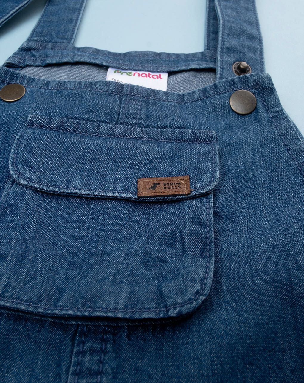 βρεφική τζιν σαλοπέτα μπλε για αγόρι - Prénatal