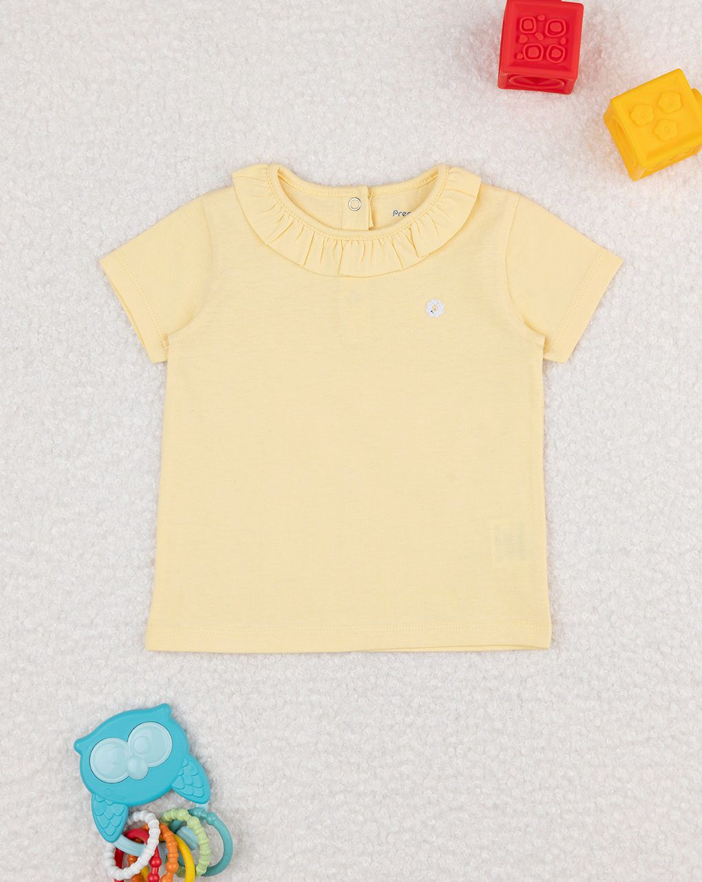βρεφικό t-shirt κίτρινο με μαργαρίτα για κορίτσι - Prénatal