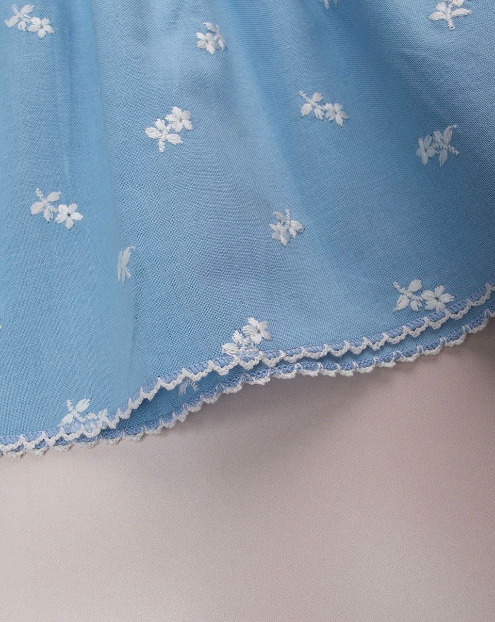 βρεφική φούστα γαλάζια φλοράλ premium για κορίτσι - Prénatal