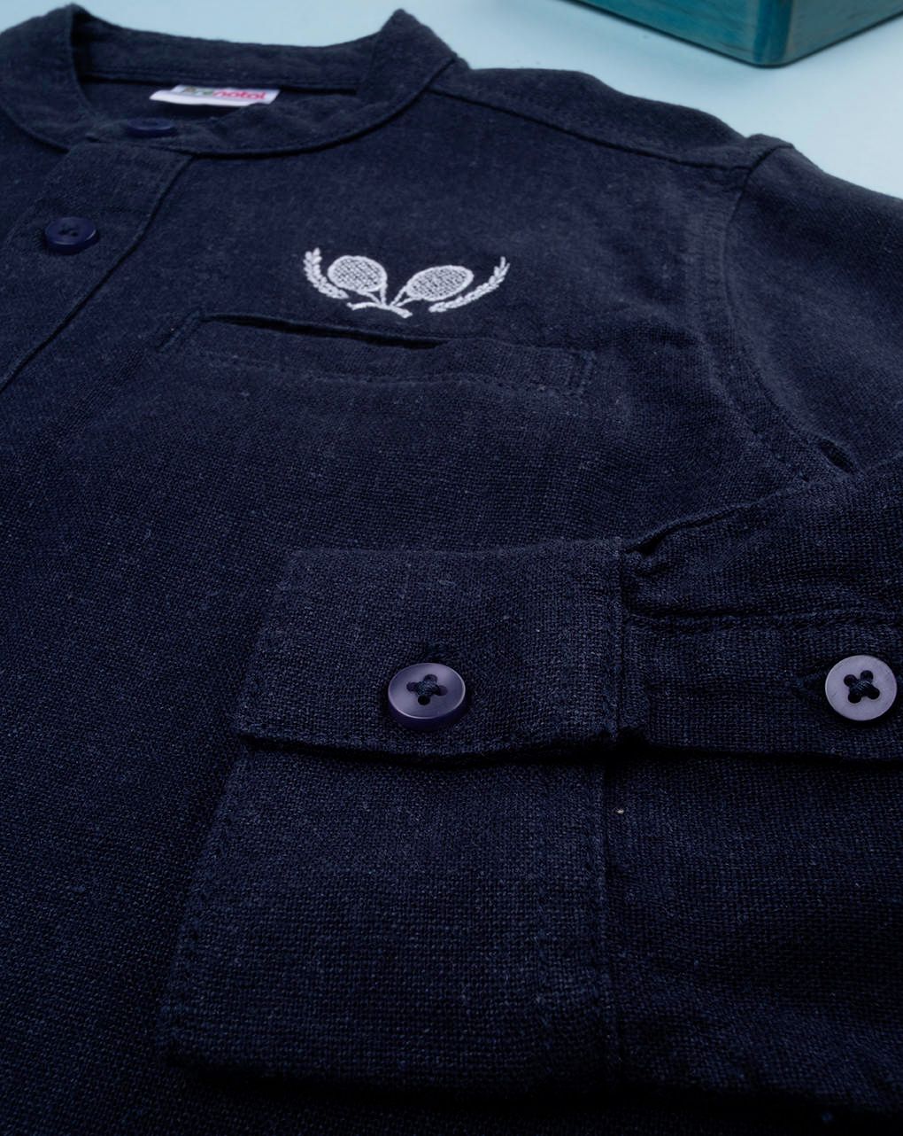 παιδικό πουκάμισο μπλε elegant για αγόρι - Prénatal