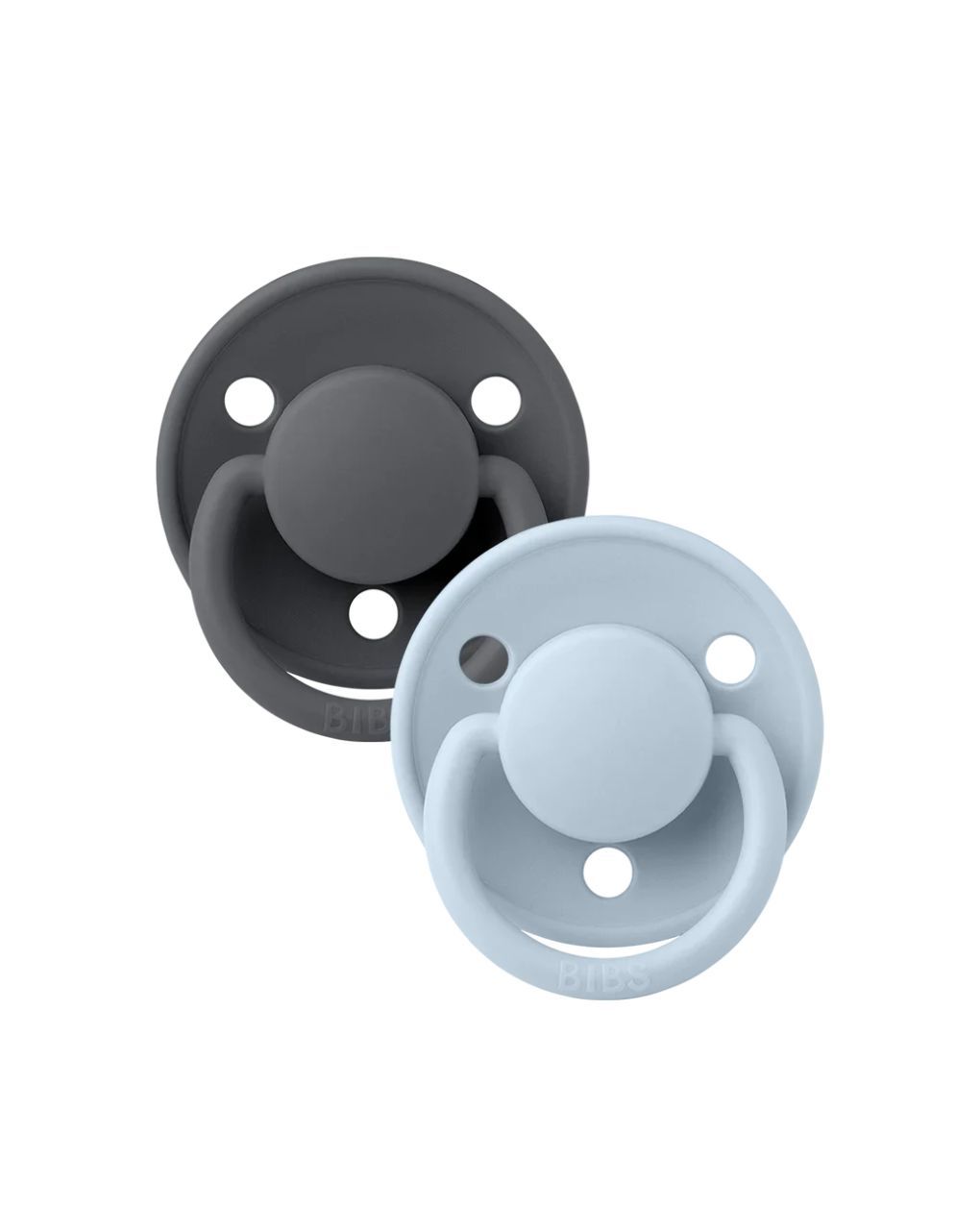 Bibs de lux πιπίλες σιλικόνης 2τμχ 0-36m iron/baby blue 150212