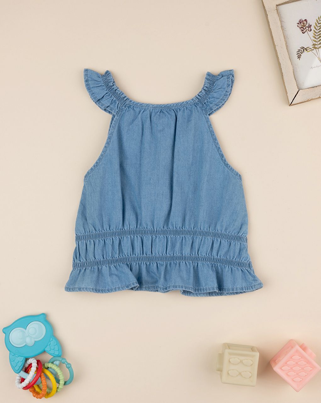 παιδική τζιν μπλούζα μπλε για κορίτσι - Prénatal