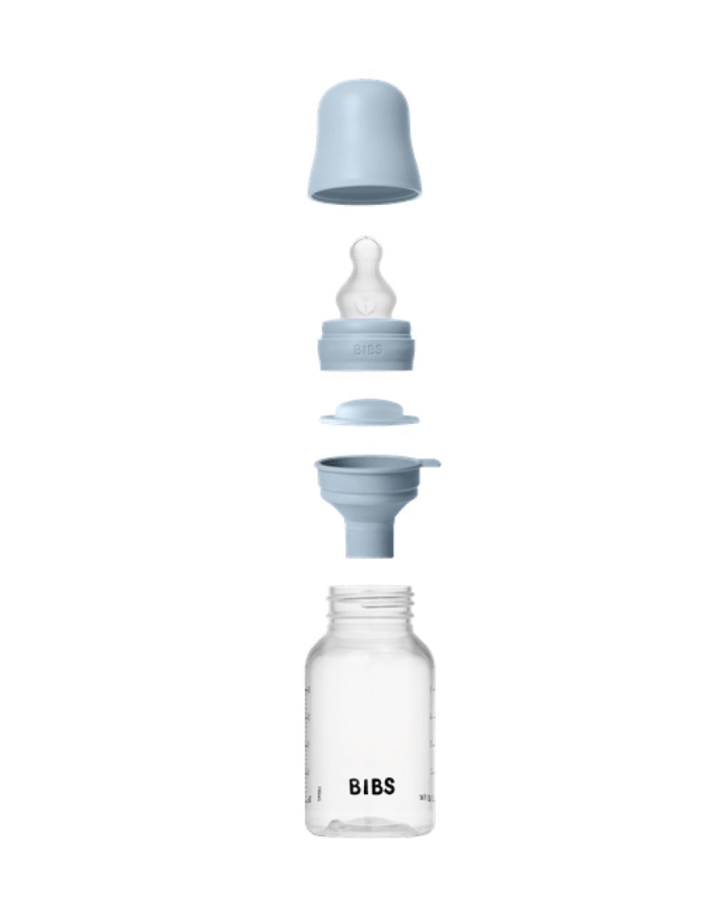 Bibs πλαστικό μπιμπερό με θηλή σιλικόνης 150ml 0m+ baby blue 50161231 - BIBS