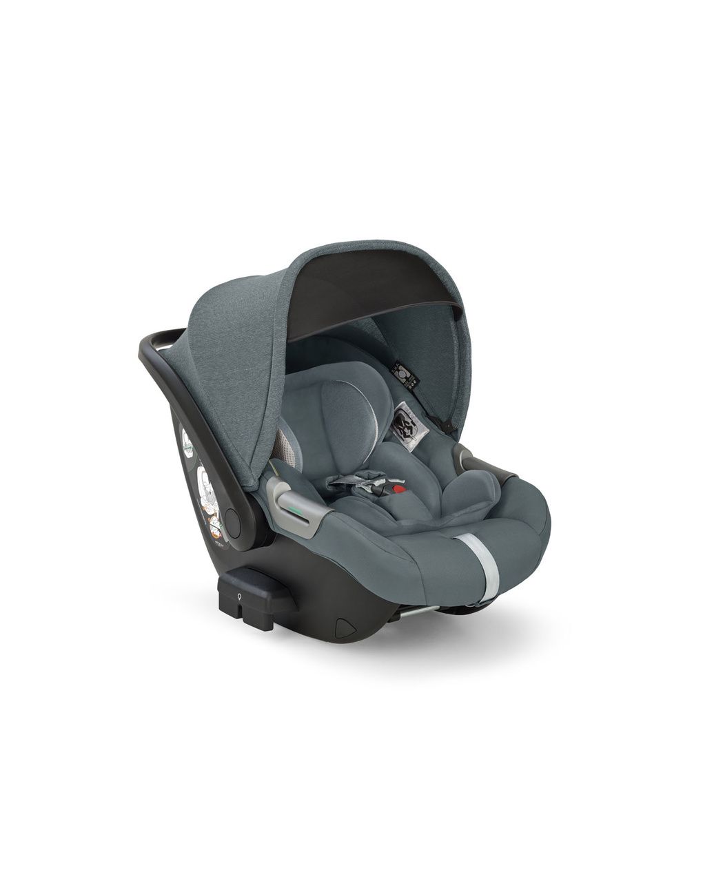 Inglesina σύστημα μεταφοράς electa quattro με σκελετό silver black και darwin infant recline union grey - Inglesina
