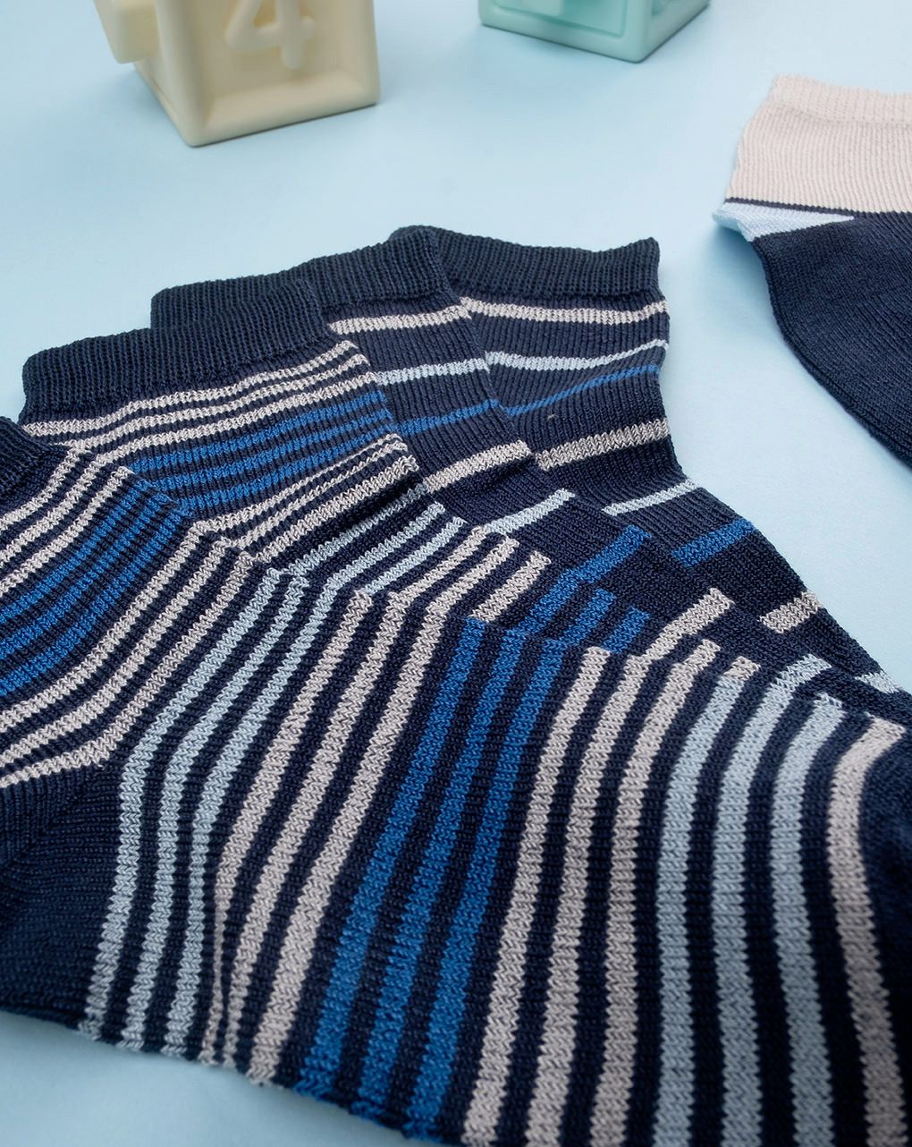 παιδικά καλτσάκια πακέτο x3 ριγέ για αγόρι - Prénatal