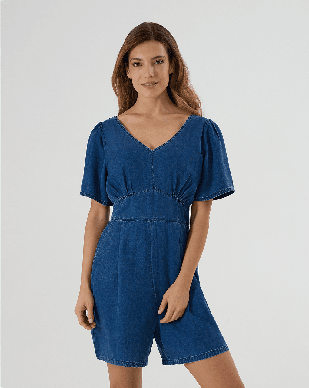 γυναικεία τζιν ολόσωμη φόρμα εγκυμοσύνης με σφηκοφωλιά - Prénatal