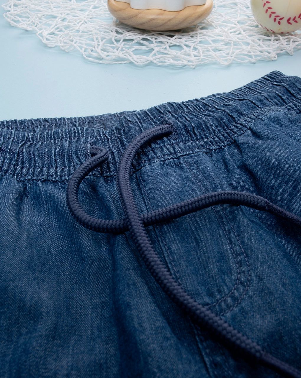 παιδικό τζιν σορτσάκι μπλε για αγόρι - Prénatal