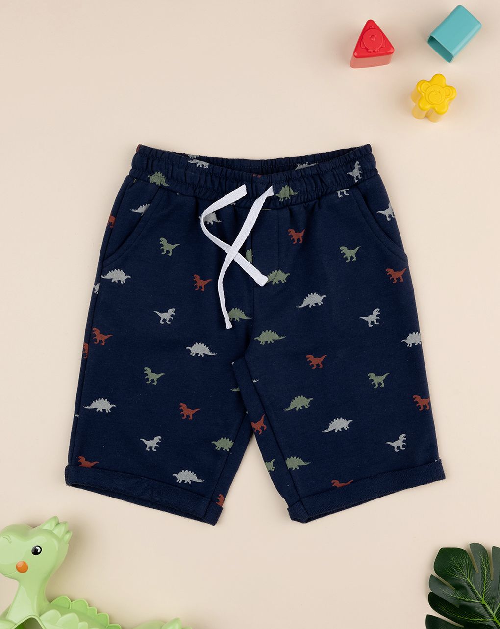 παιδική βερμούδα μπλε με δεινόσαυρους για αγόρι - Prénatal