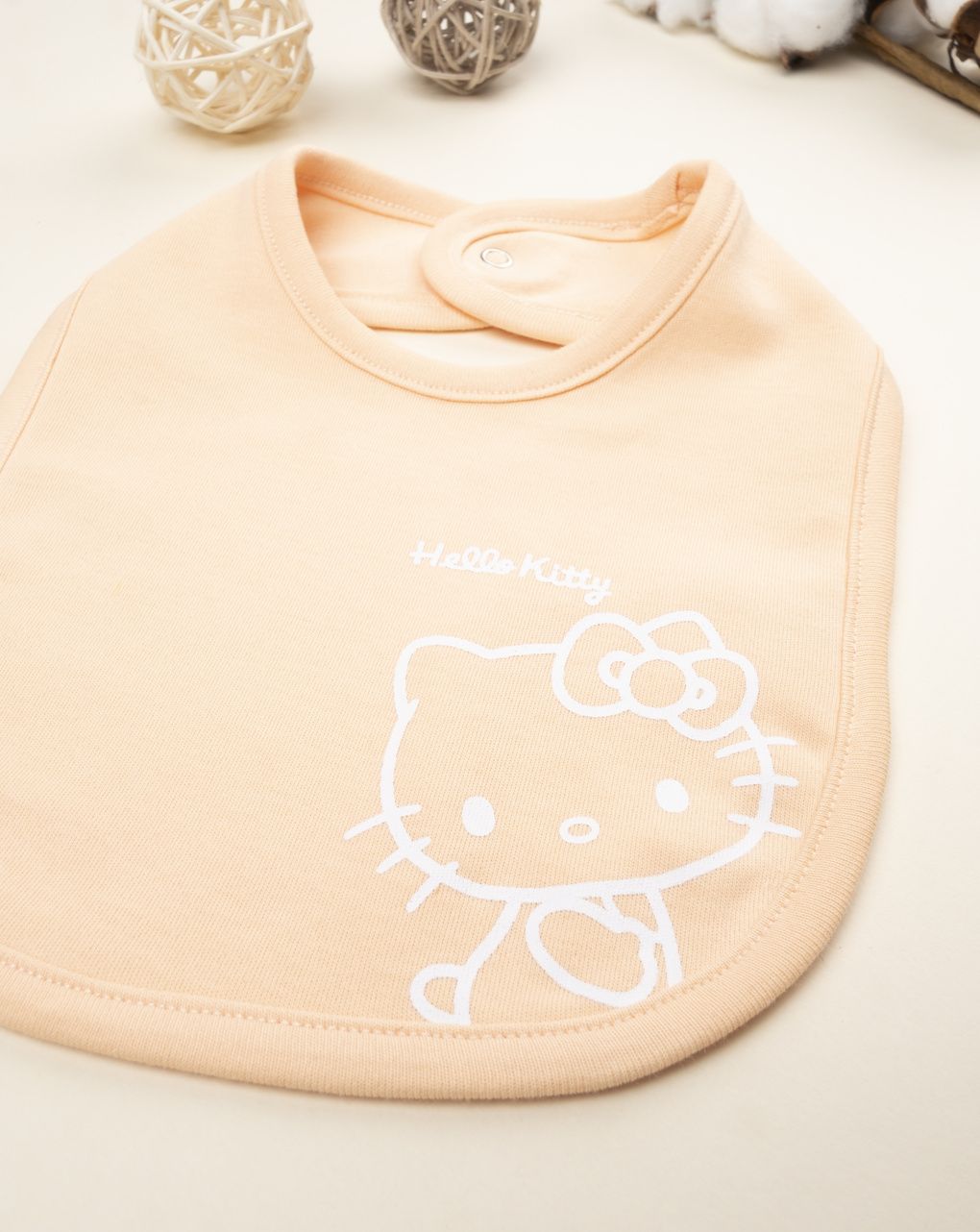 βρεφική σαλιάρα πορτοκαλί hello kitty για κορίτσι - Prénatal