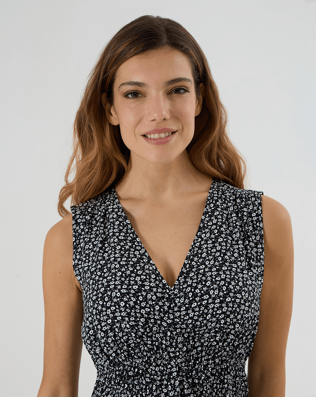 γυναικείο φόρεμα εγκυμοσύνης μαύρο φλοράλ - Prénatal