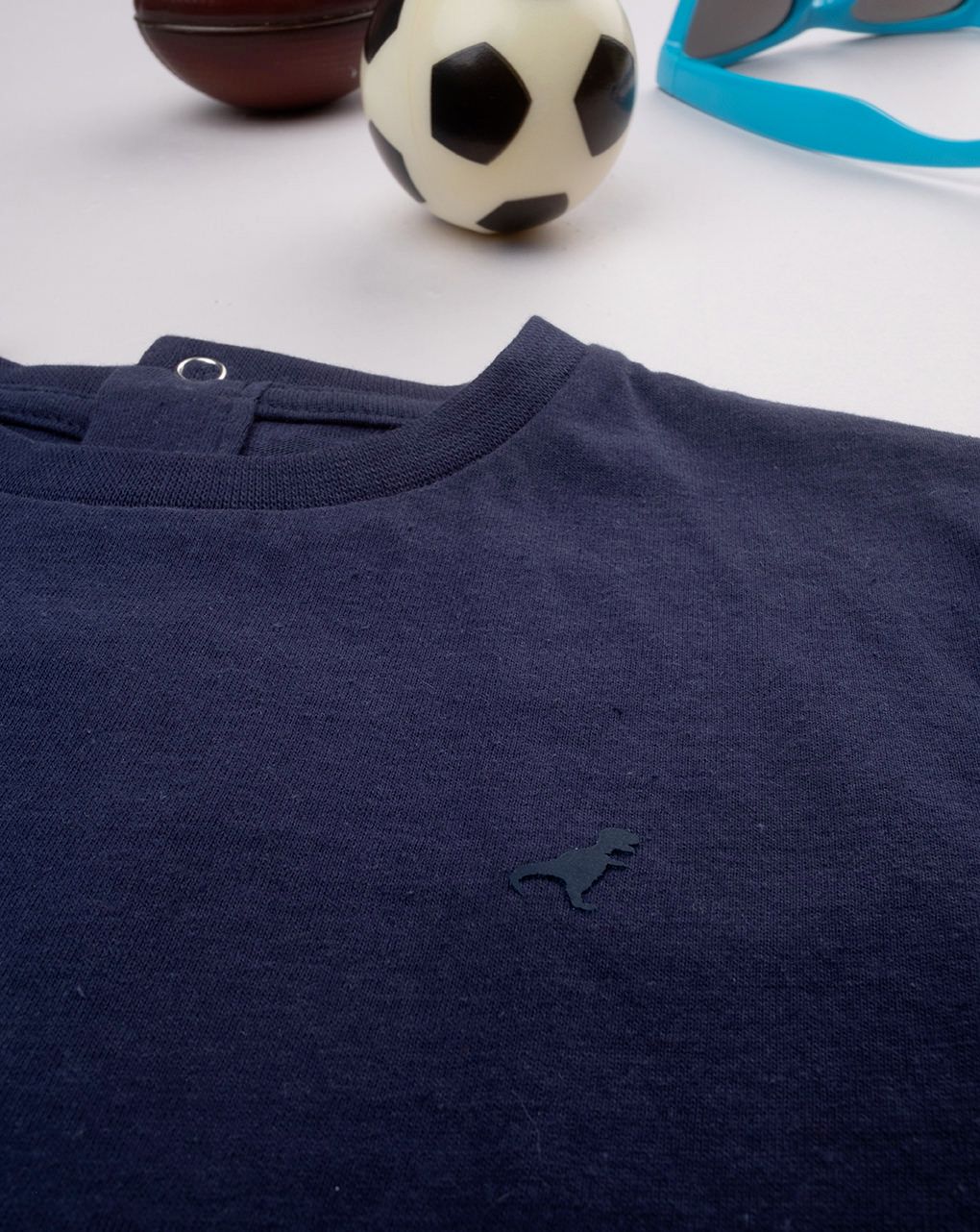 βρεφικό t-shirt μπλε με δεινόσαυρο για αγόρι - Prénatal