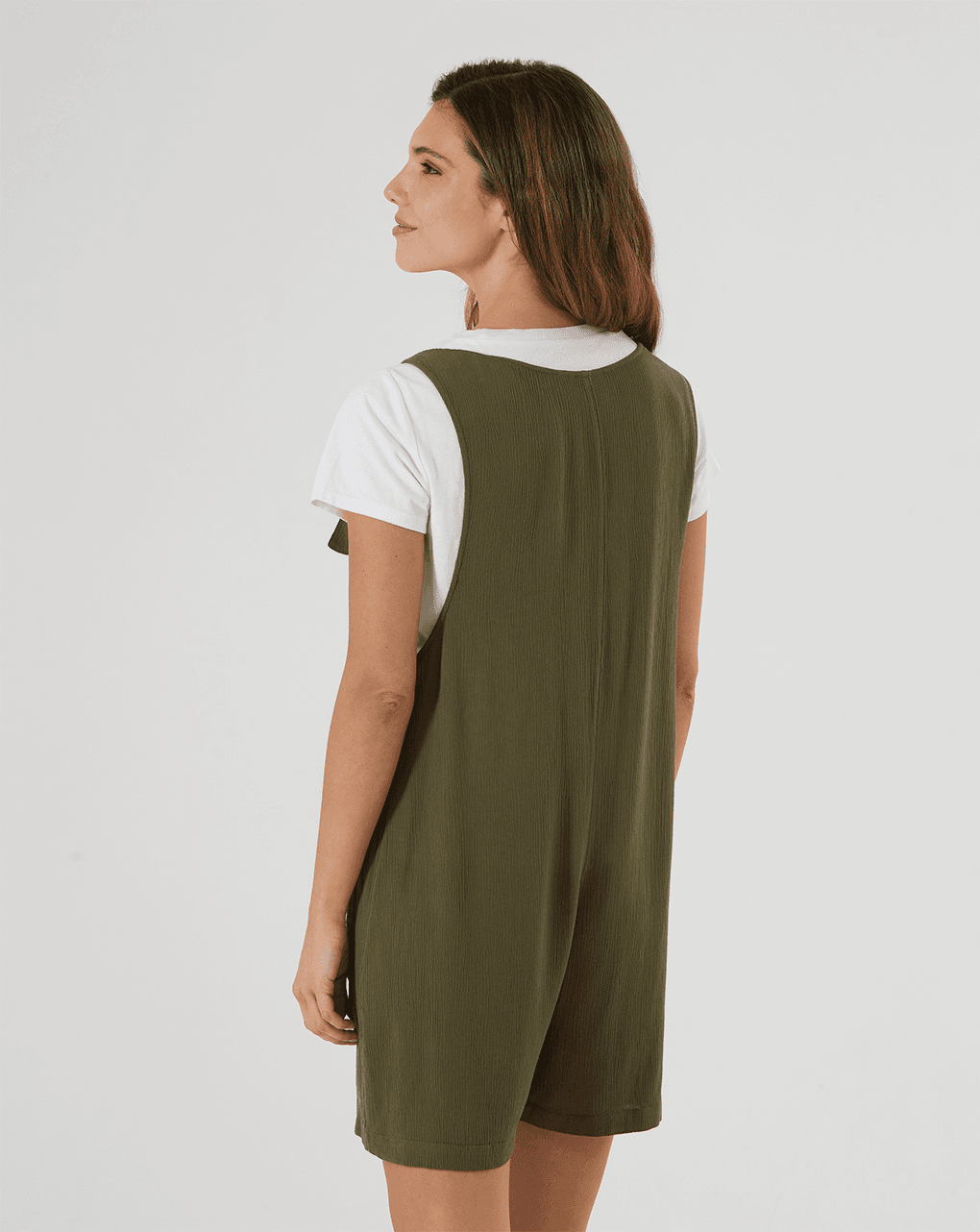 γυναικείο σετ σαλοπέτα χακί & t-shirt εγκυμοσύνης/θηλασμού - Prénatal