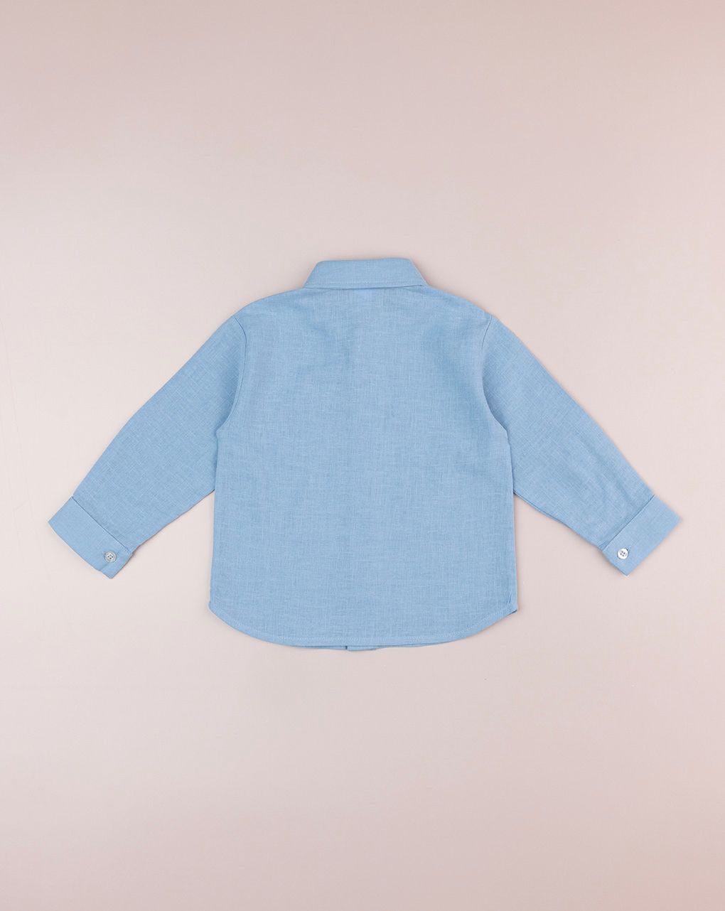 βρεφικό πουκάμισο γαλάζιο premium για αγόρι - Prénatal