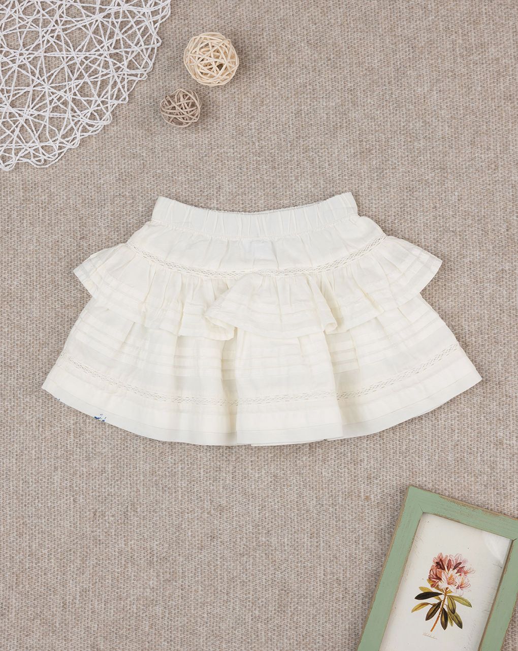 βρεφική φούστα λευκή elegant για κορίτσι - Prénatal