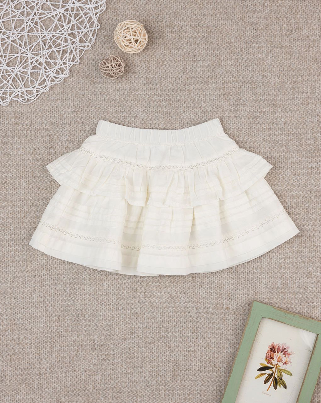 βρεφική φούστα λευκή elegant για κορίτσι