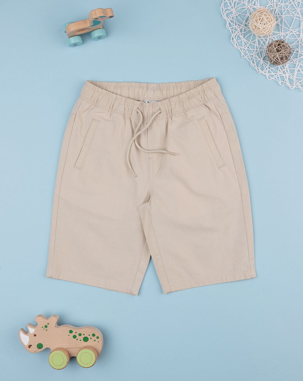 παιδική βερμούδα μπεζ για αγόρι - Prénatal
