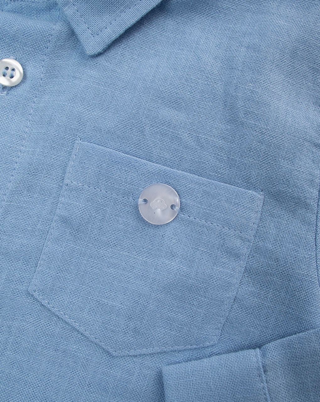 βρεφικό πουκάμισο γαλάζιο premium για αγόρι - Prénatal