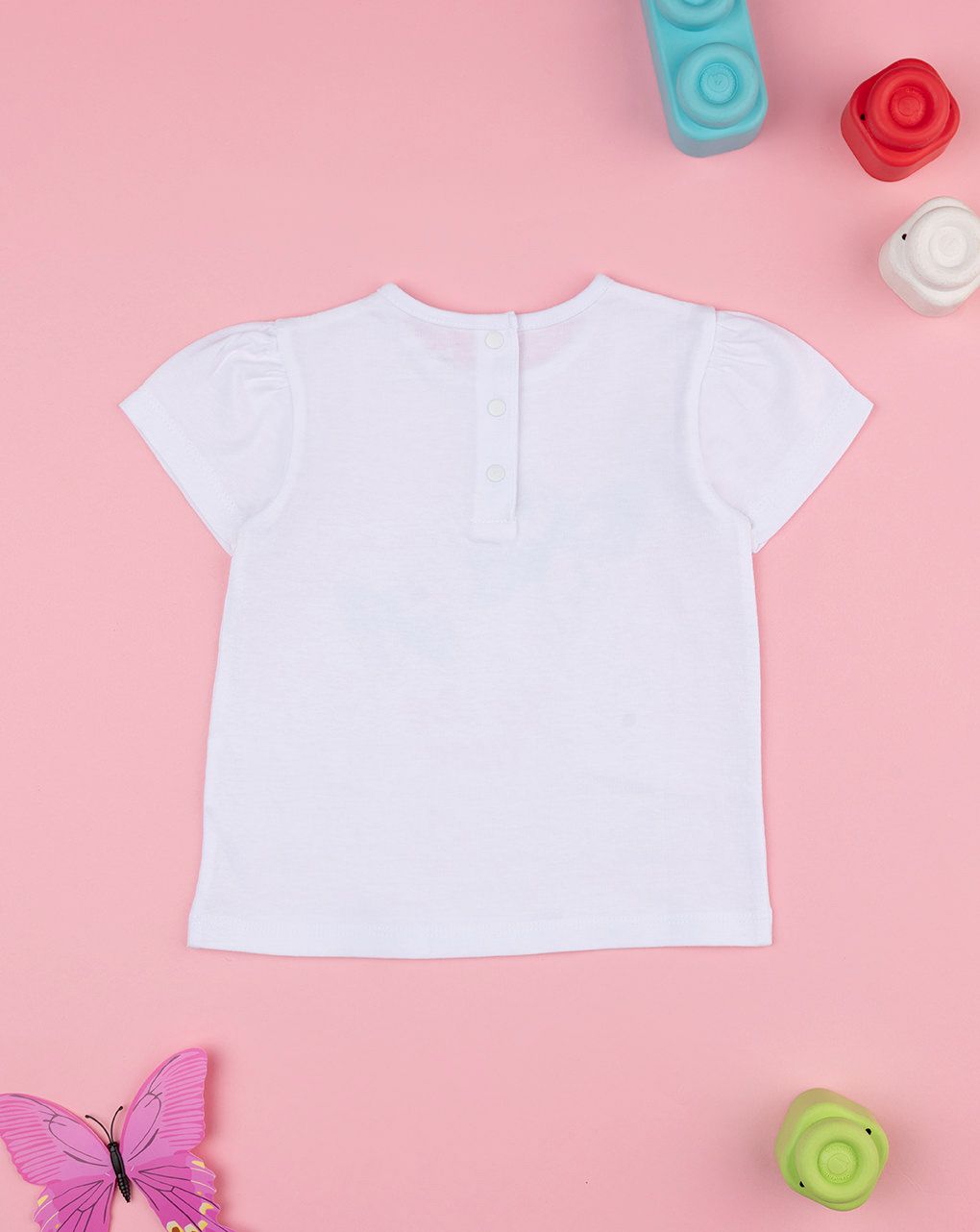 βρεφικό t-shirt λευκό με πεταλούδες για κορίτσι - Prénatal