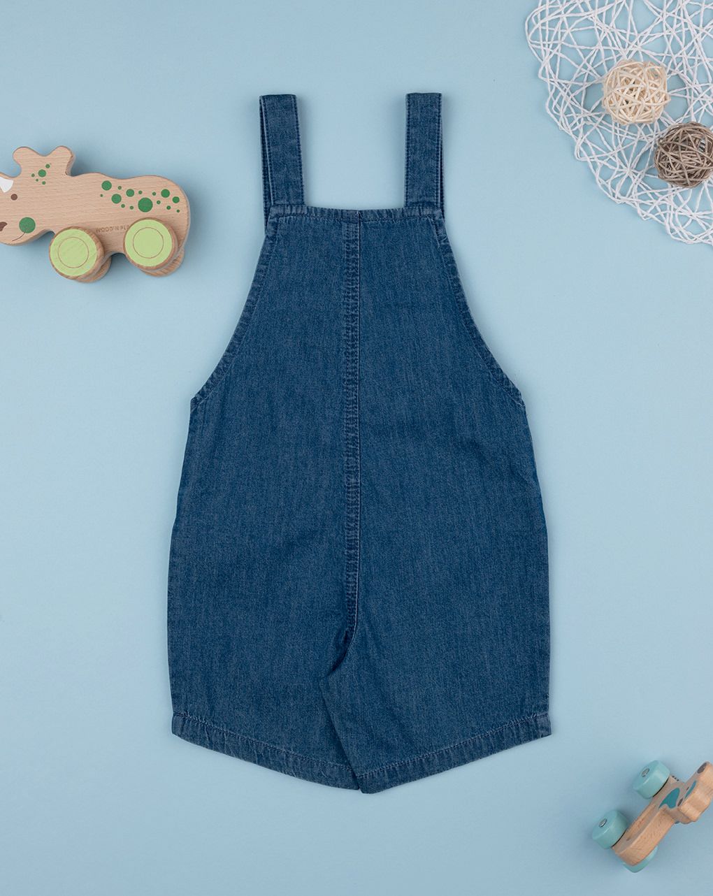 βρεφική τζιν σαλοπέτα μπλε για αγόρι - Prénatal