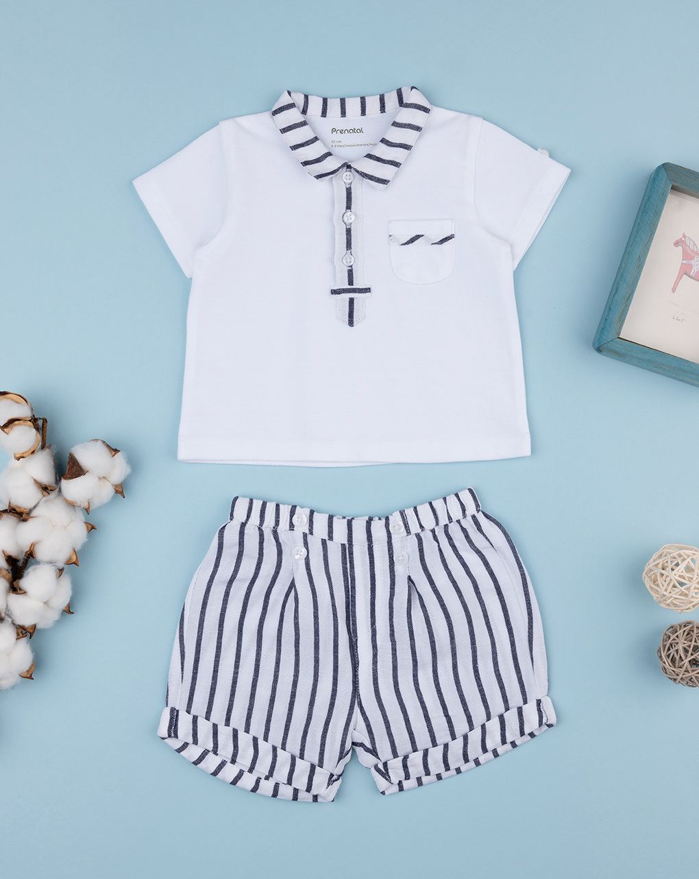 βρεφικό σετ t-shirt και σορτσάκι elegant για αγόρι - Prénatal