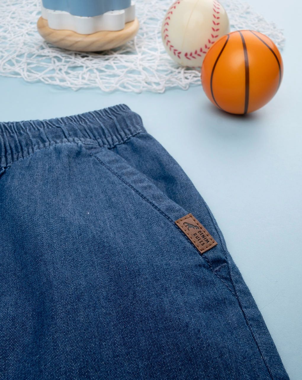 παιδικό τζιν σορτσάκι μπλε για αγόρι - Prénatal