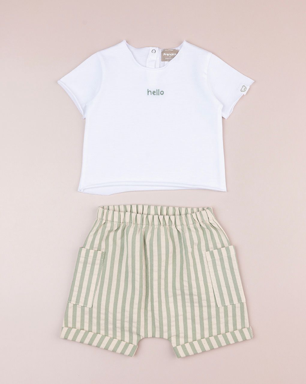 βρεφικό σετ t-shirt και σορτσάκι premium για αγόρι - Prénatal