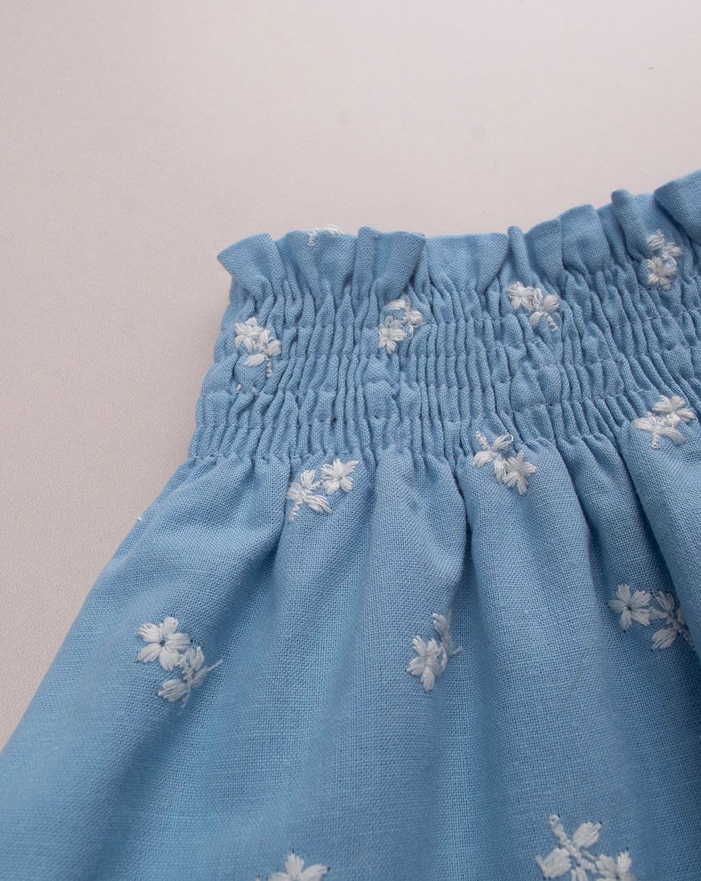 βρεφική φούστα γαλάζια φλοράλ premium για κορίτσι - Prénatal