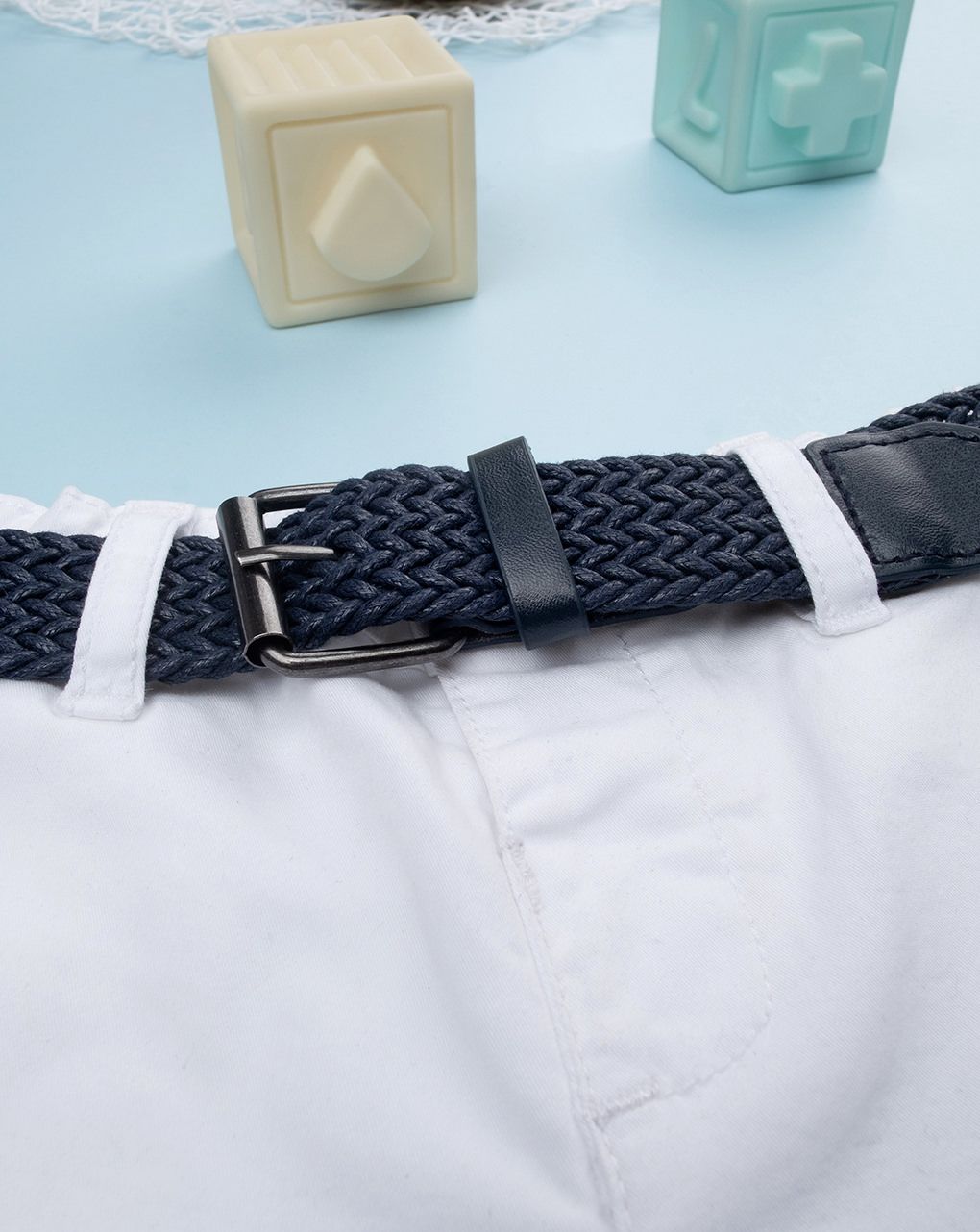 βρεφικό σορτσάκι twill λευκό elegant για αγόρι - Prénatal