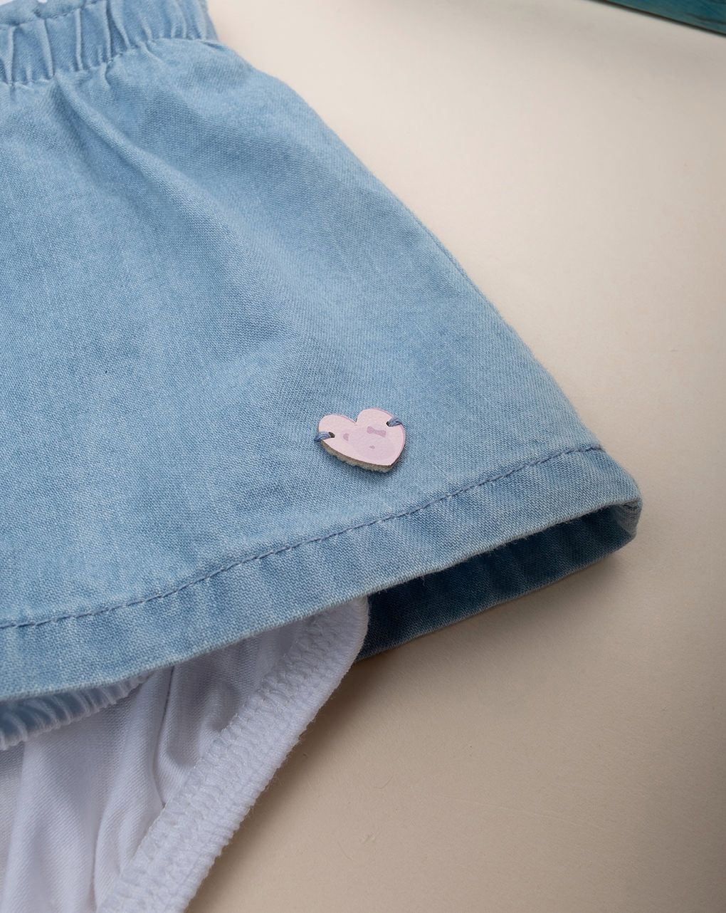 βρεφικό φόρεμα λευκό/τζιν για κορίτσι - Prénatal