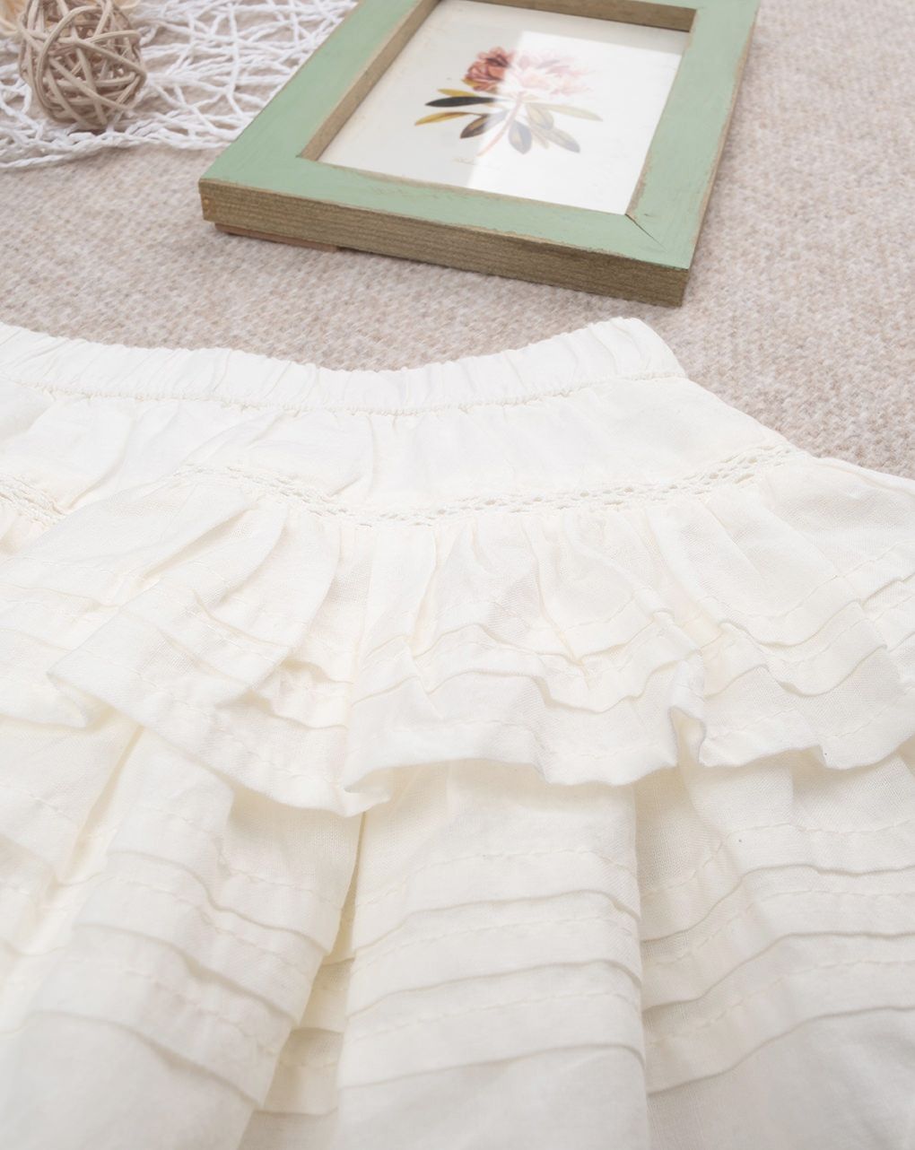 βρεφική φούστα λευκή elegant για κορίτσι - Prénatal