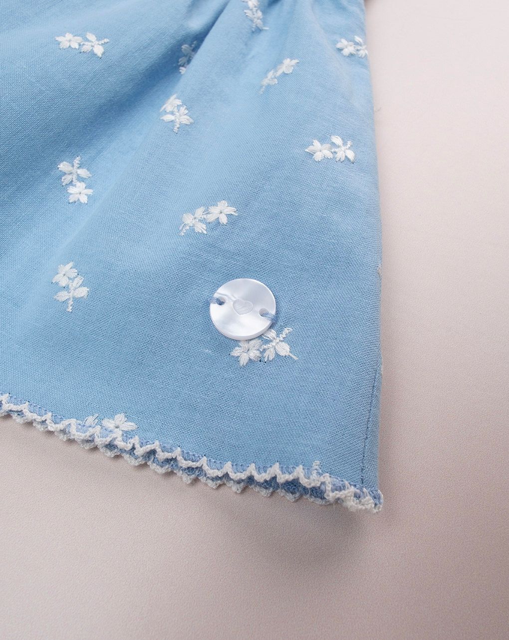 βρεφική φούστα γαλάζια φλοράλ premium για κορίτσι - Prénatal