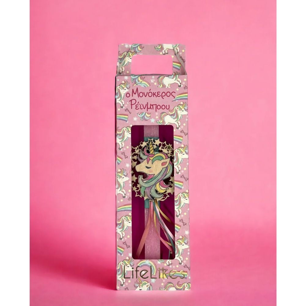 Lifelikes λαμπάδα ο μονόκερος ρέινμποου 04.21.00.000.3989 - Lifelikes