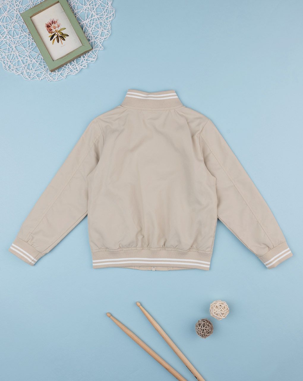 παιδικό μπουφάν bomber μπεζ για αγόρι - Prénatal