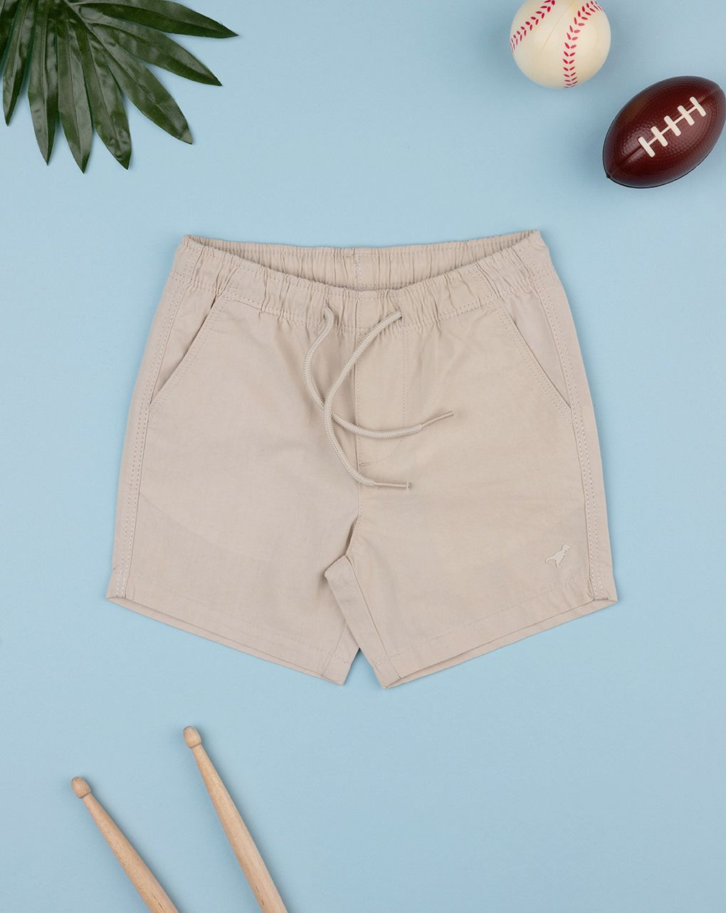 βρεφικό σορτσάκι μπεζ με δεινόσαυρο για αγόρι - Prénatal