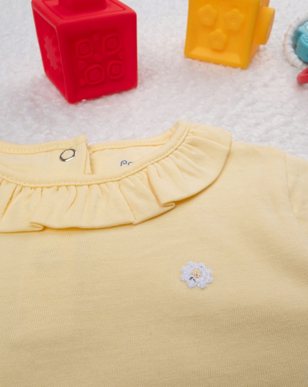 βρεφικό t-shirt κίτρινο με μαργαρίτα για κορίτσι - Prénatal