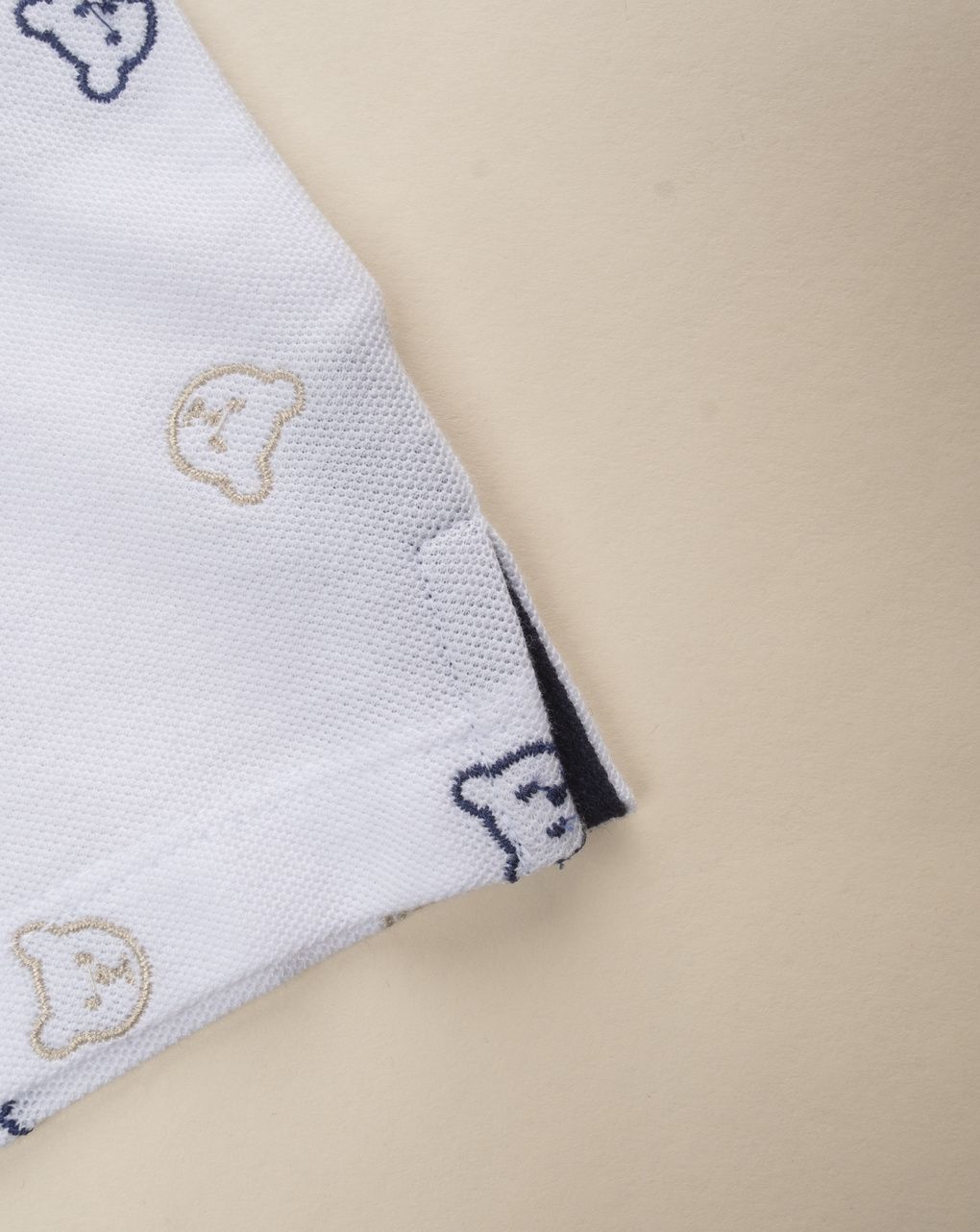 βρεφικό t-shirt πόλο λευκό με αρκουδάκια elegant για αγόρι - Prénatal