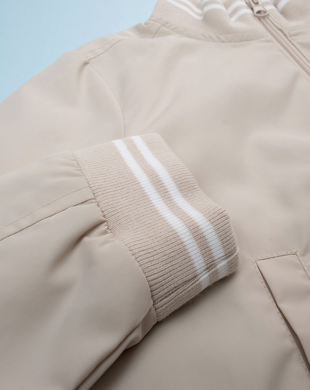 παιδικό μπουφάν bomber μπεζ για αγόρι - Prénatal