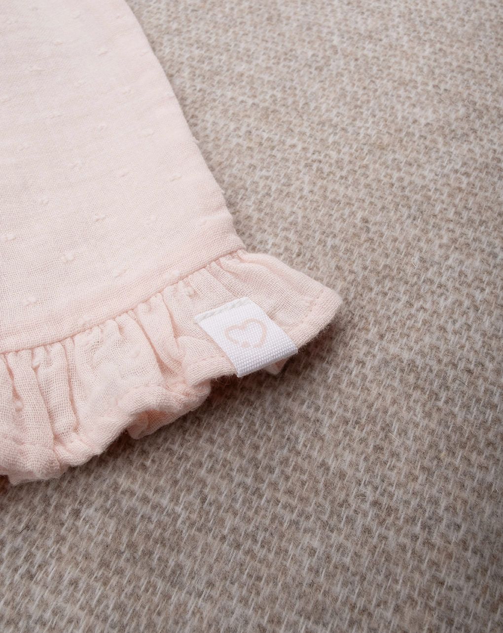 βρεφικό πουκάμισο ροζ με βολάν για κορίτσι - Prénatal