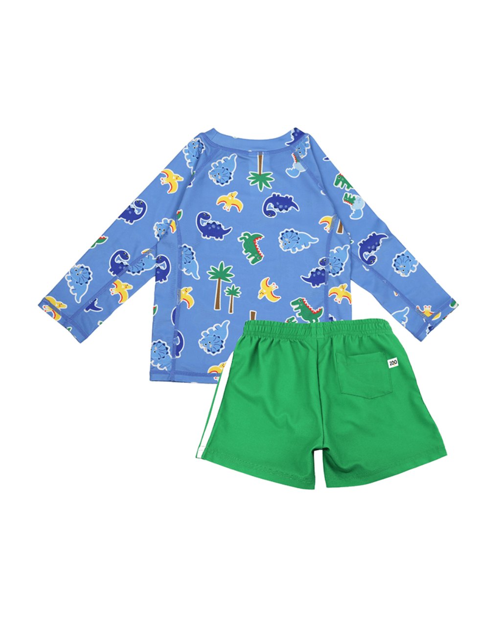 Zoocchini σετ uv μαγιό σορτς και μπλούζα devin the dino & friends 6 μηνών - 4 ετών zoo16402 - Zoocchini