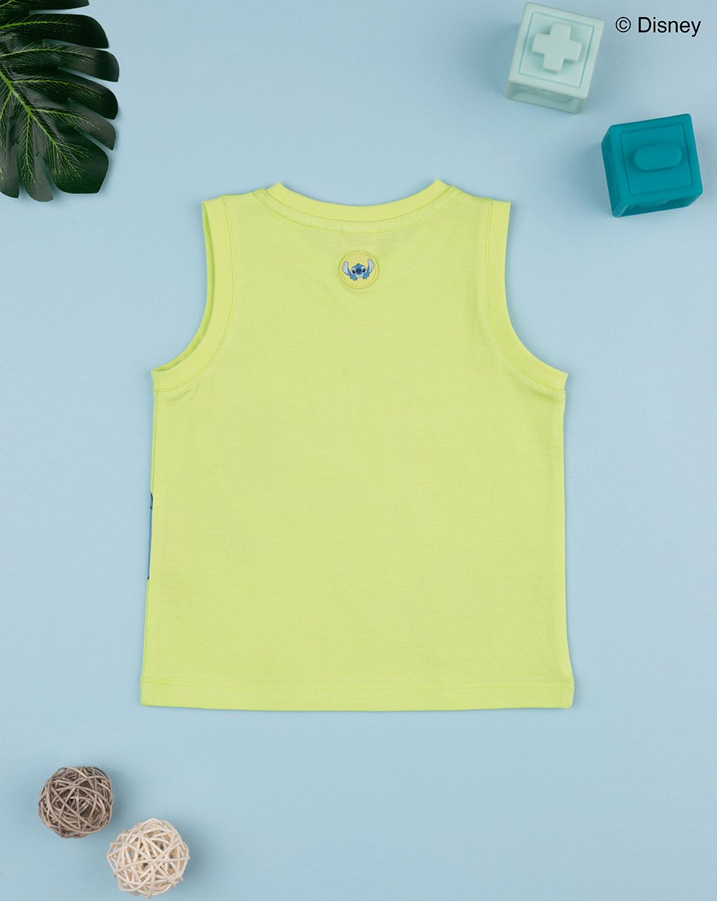 βρεφική αμάνικη μπλούζα λαχανί stitch για αγόρι - Prénatal